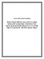 SKKN Phân tích những sai lầm của học sinh lớp 12 khi học chương Ứng dụng đạo hàm để khảo sát và vẽ đồ thị của hàm số - Hướng khắc phục