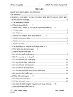 Nâng cao hiệu quả công tác tuyển dụng nhân lực tại Công ty Trách nhiệm hữu hạn Xây dựng Thịnh Cường