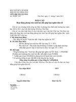 Báo cáo của trường TH Tân Hoà