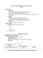 Giáo án giá trị lượng giác của 1 cung