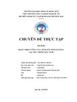 Hoàn thiện công tác chăm sóc khách hàng tại viễn thông Bắc Ninh