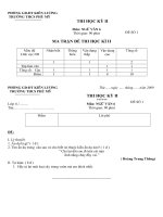 ĐỀ THI HỌC KÌ II - NGỮ VĂN 6 - ĐỀ 1