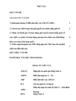 Tiểu Luận Vai trò của ARF trong việc giải quyết các tranh chấp quốc tế.