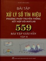 Bài tập xử lý số tín hiệu - Phương pháp truyền thống kết hợp với MATLAB - 559 bài tập giải sẵn. Tập 2