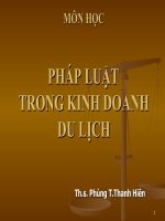 Bài giảng Pháp luật trong kinh doanh du lịch chương 2: Quản lý nhà nước đối với hoạt động du lịch