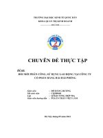 Công tác đào  tạo phát triển nguồn nhân lực trong công ty cổ phần đầu tư và thương mại HÒA BÌNH MINH