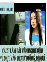 cách làm bài văn nghị luận về một vấn đề tư tưởng, đạo lí