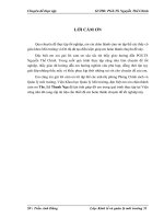 Phân tích chi phí lợi ích dự án bảo tồn hệ sinh thái Vườn quốc gia Xuân Thủy