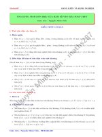 SKKN Ứng dụng tính đơn điệu của hàm số vào giải toán THPT - Nguyễn Minh Tiên