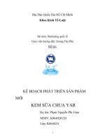 Phân tích SWOT cho ngành hàng kem của Vinamilk