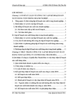 Một số giải pháp hoàn thiện công tác lập kế hoạch sản xuất hàng năm tại công ty cổ phần Bia Thanh Hóa