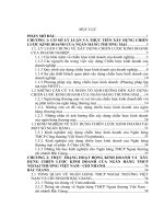 Cơ sở khoa học xây dựng chiến lược kinh doanh của Ngân hàng TMCP Ngoại thương Việt Nam - chi nhánh Bắc Giang