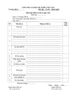 Biên bản kiểm tra hồ sơ giáo viên