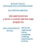 NÔNG NGHIỆP NỘI THỊ TP. HCM Q. THỦ ĐỨC VÀ VẤN ĐỀ PHÁT TRIỂN NÔNG NGHIỆP ĐÔ THỊ BỀN VỮNG