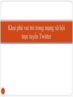 Khai phá vai trò trong mạng xã hội trực tuyến Twitter