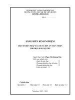 SKKN Một số biện pháp xây dựng bếp ăn thân thiện cho học sinh nội trú