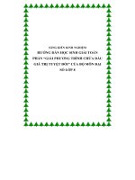 SKKN Hướng dẫn học sinh giải toán phần Giải phương trình chứa dấu giá trị tuyệt đối của bộ môn Đại số lớp 8