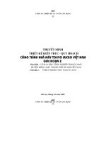 Thuyết minh thiết kế kiến trúc - quy hoạch nhà máy Tokio micro Việt Nam