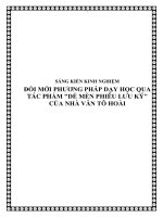 SKKN Đổi mới phương pháp dạy học qua tác phẩm Dế mèn phiêu lưu ký của nhà văn Tô Hoài