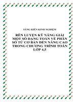 SKKN Rèn luyện kỹ năng giải một số dạng toán về phân số từ cơ bản đến nâng cao trong chương trình Toán lớp 4,5