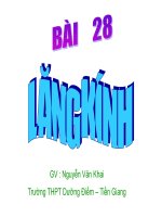 BÀI 28: LĂNG KÍNH