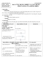 Bài 22:Tác Dụng Nhiệt Và Tác Dụng Phát Sáng của Dòng Điện