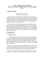 MỘT vài BIỆN PHÁP GIÁO dục HS cá BIỆT