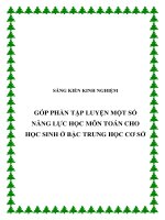 SKKN Góp phần tập luyện một số năng lực học môn Toán cho học sinh ở bậc Trung học Cơ sở