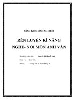 SKKN Rèn luyện kỹ năng nghe – nói môn Anh Văn