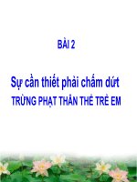 Bài 2:  Sự cần thiết phải chấm dứt TPTT trẻ em