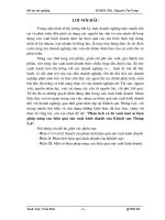 Phân tích và đề xuất một số biện pháp nâng cao hiệu quả sản xuất kinh doanh của Khách sạn Thắng Lợi