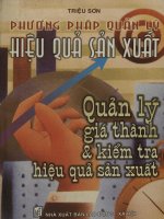 Phương pháp quản lý hiệu quả sản xuất. Quản lý giá thành và kiểm tra hiệu quả sản xuất