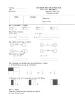 Đề Kiểm tra Giữa kỳ II_ Toán lớp 2