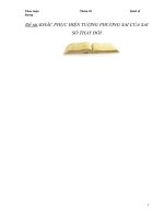 thảo luận kinh tế lượng  KHẮC PHỤC HIỆN TƯỢNG PHƯƠNG SAI CỦA SAI SỐ THAY ĐỔI đại học thương mại vcu