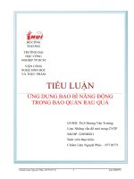 ứng dụng bao bì năng động trong bảo quan rau quả
