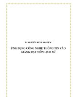 SKKN Ứng dụng công nghệ thông tin vào giảng dạy môn Lịch sử ở THPT