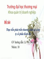 slide thảo luận thực tiễn phát triển thương hiệu tại công ty cổ phần kinh đô