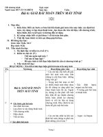 Bài 6: GIẢI BÀI TOÁN TRÊN MÁY TÍNH