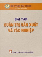 Bài tập quản trị sản xuất và tác nghiệp