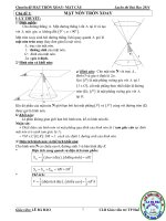 Chuyên đề luyện thi đại học phần mặt tròn xoay và mặt cầu