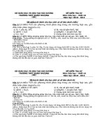 Đề kiểm tra 45 phút Hóa học 10 - Bài số 3