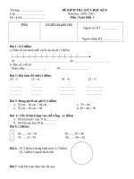 Đề kiểm tra giữa kỳ II_Toán lớp 1_2