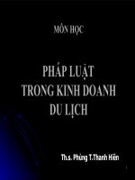 Bài giảng Pháp luật trong kinh doanh du lịch: Quy định thành lập doanh nghiệp du lịch
