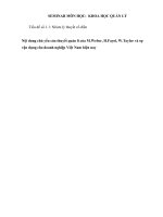 Nội dung chủ yếu của thuyết quản lí của m weber, h fayol, w taylor và sự vận dụng cho doanh nghiệp việt nam hiện nay