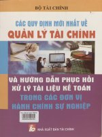 Các quy định mới nhất về quản lý tài chính và hướng dẫn phục hồi - xử lý tài liệu kế toán trong các đơn vị hành chính sự nghiệp