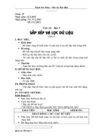 Tiết 46 - Sắp xếp và lọc dữ liệu (t2)