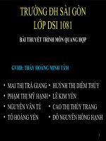 DI TRUYỀN HỌC, QUÁ TRÌNH LẮP RÁP VÀ SỰ ĐIỀU CHỈNH CỦA HỆ THỐNG QUANG HỢP