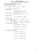 BÀI TẬP PHƯƠNG TRÌNH LƯỢNG GIÁC
