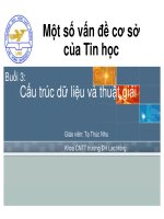 một số vấn đề cơ sở của tin học