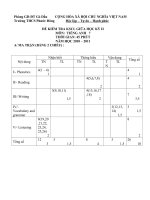 Kiểm tra một tiết lần 1 HKI 2010-2011